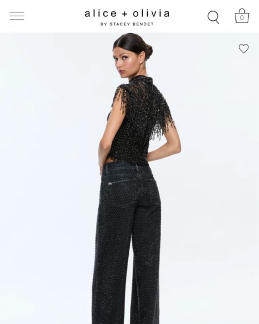 900$ Alice And Olivia Pria Embellish Top - Image 6