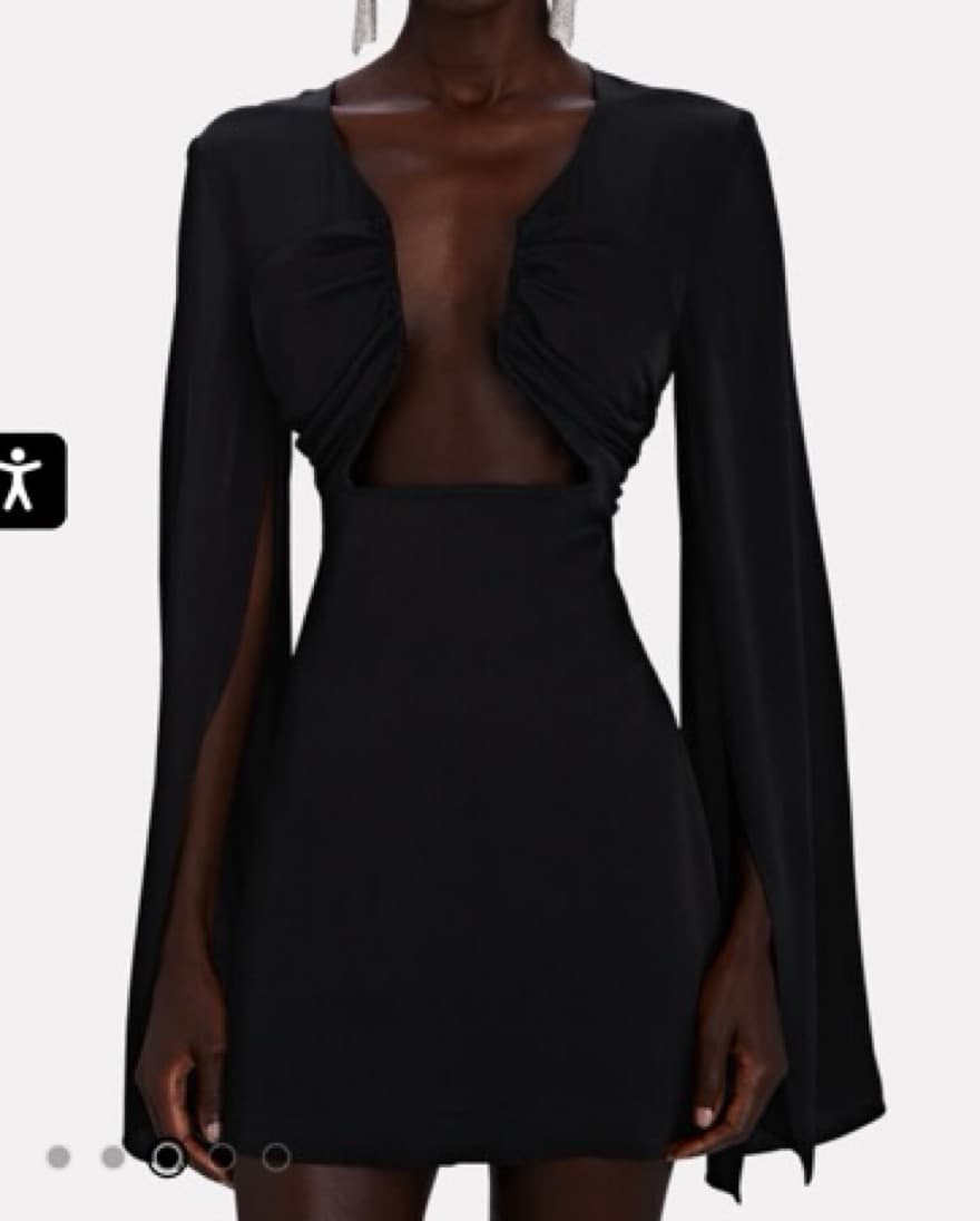 Sexy Black Cutout Mini Dress - Image 2