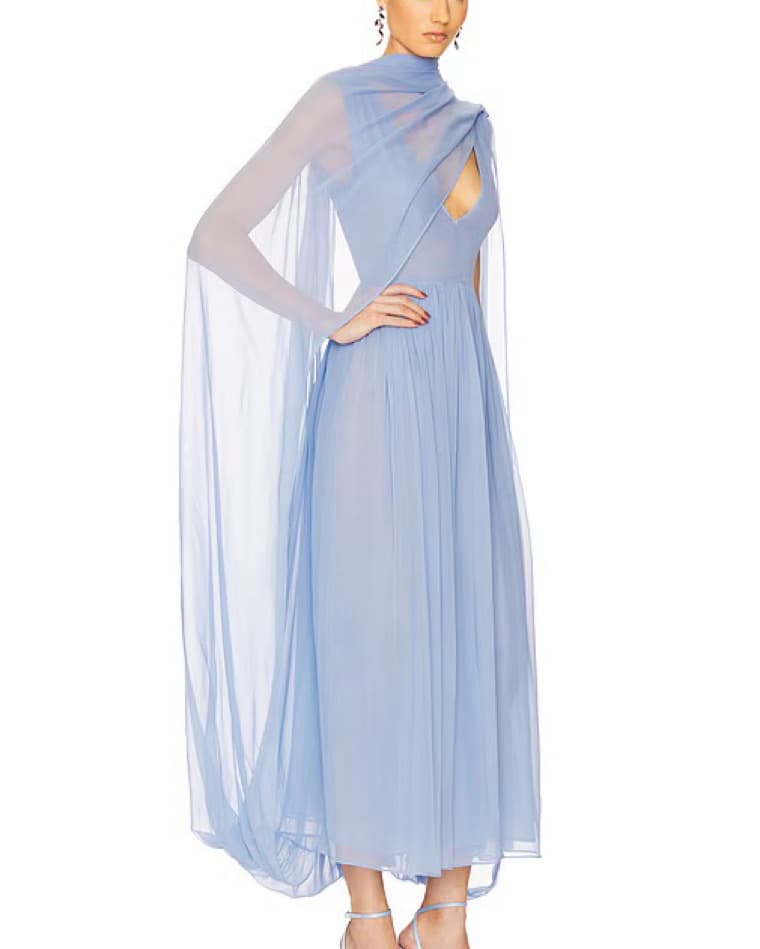 Helsa Sabine Silk Chiffon Dress - Image 6