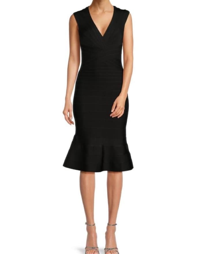 Herve leger Fluted Bandage Dress - Image 1