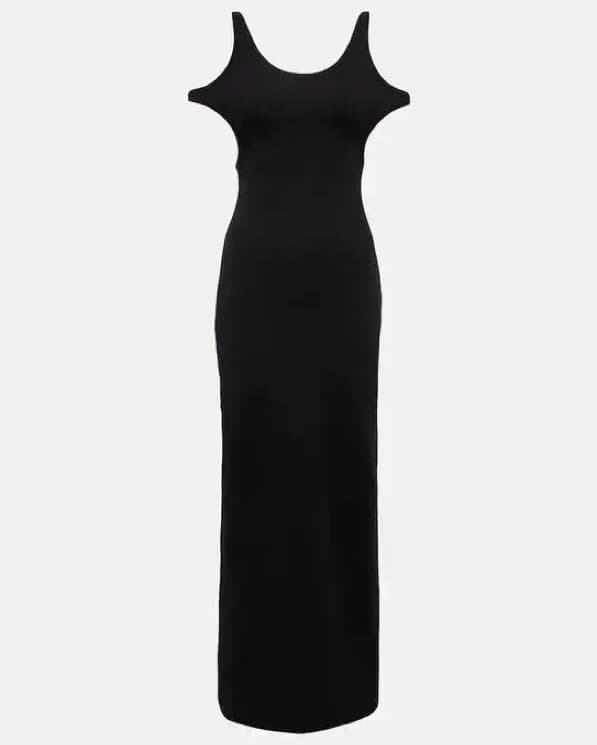GUCCI Ribbed-Knit Cutout Jersey Dress - Image 6