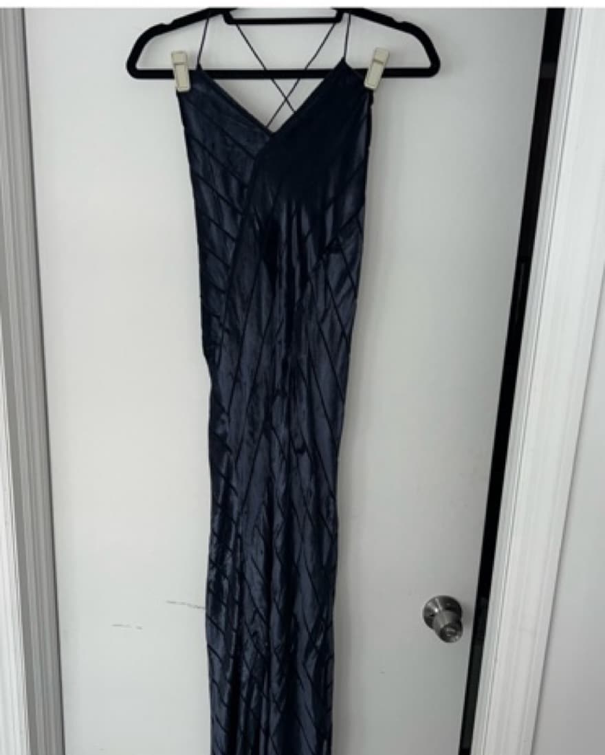Michelle mason Navy Slip Dress - Image 5