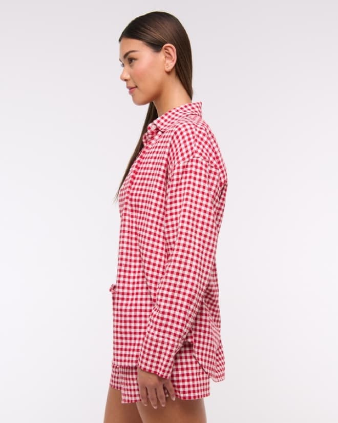 Red And White Plaid Button Down - Image 2