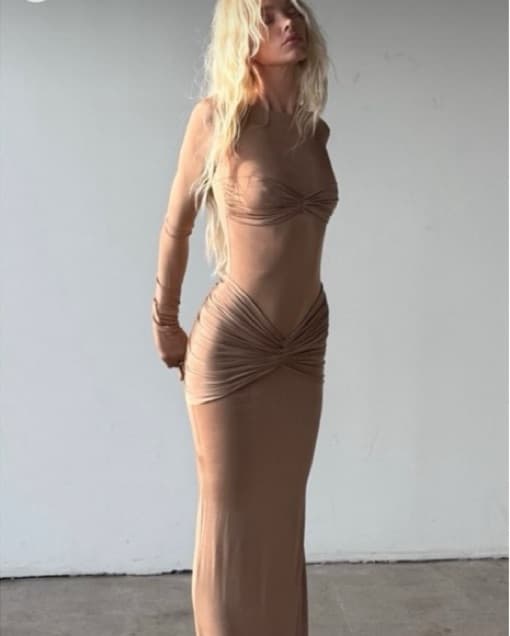 Helsa Josephine Dress Truffle - Image 2
