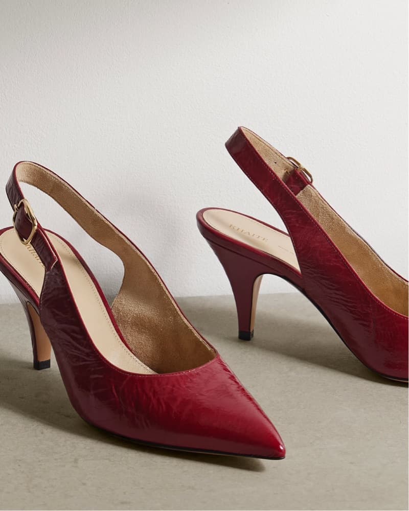 Khaite | Chic Red Slingback Heels - Image 2
