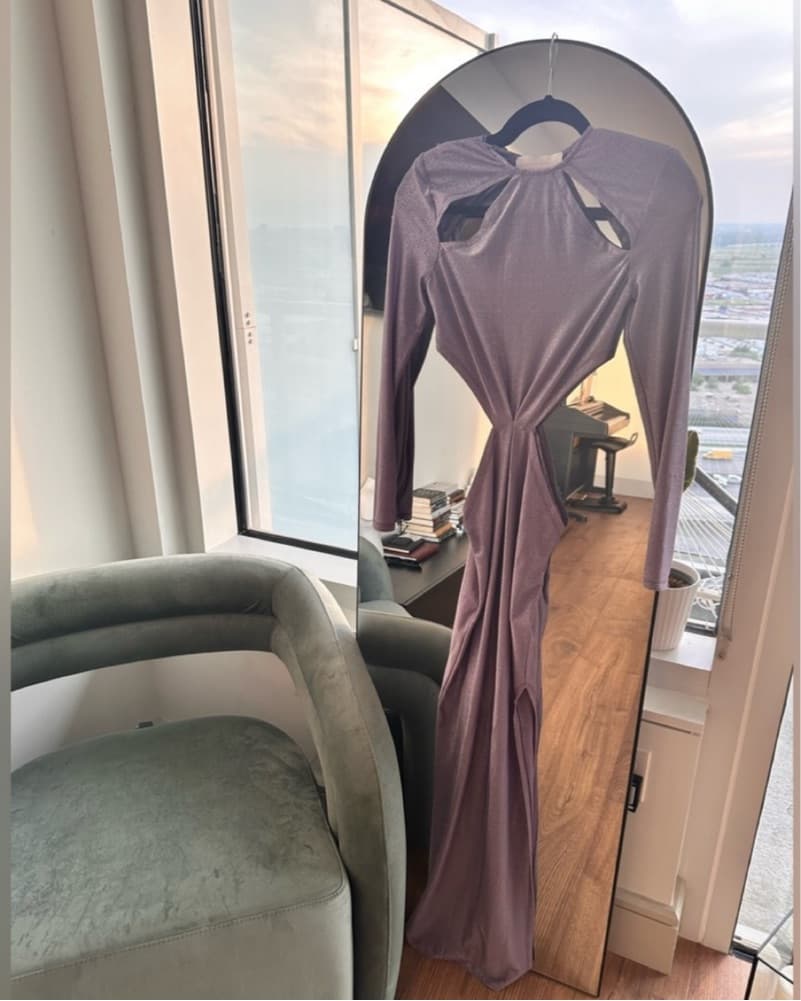 Bronx and Banco Lilac Cutout Dress - Image 4
