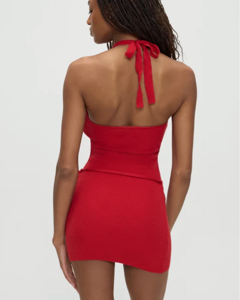 Frankies Bikinis Dolly Knit Mini Red - Image 4