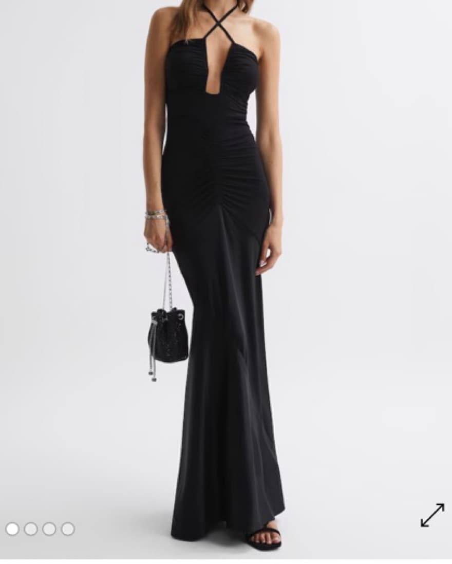 Reiss Thalia Plunge Neck Maxi Dress  - Image 1
