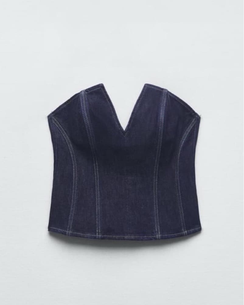 Zara Denim Corset - Image 2