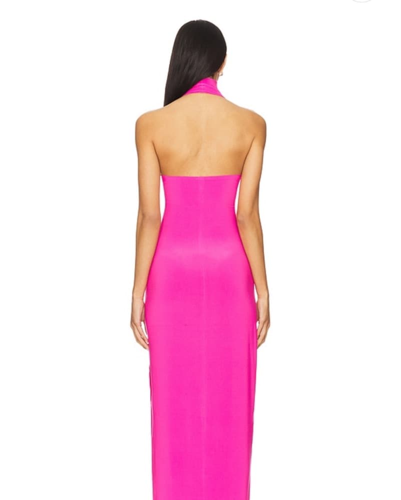 Pink Norma Kamali Halter Dress - Image 6