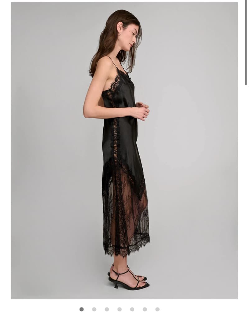 Pixie Market Satin Lace Panel Dress - Image 2