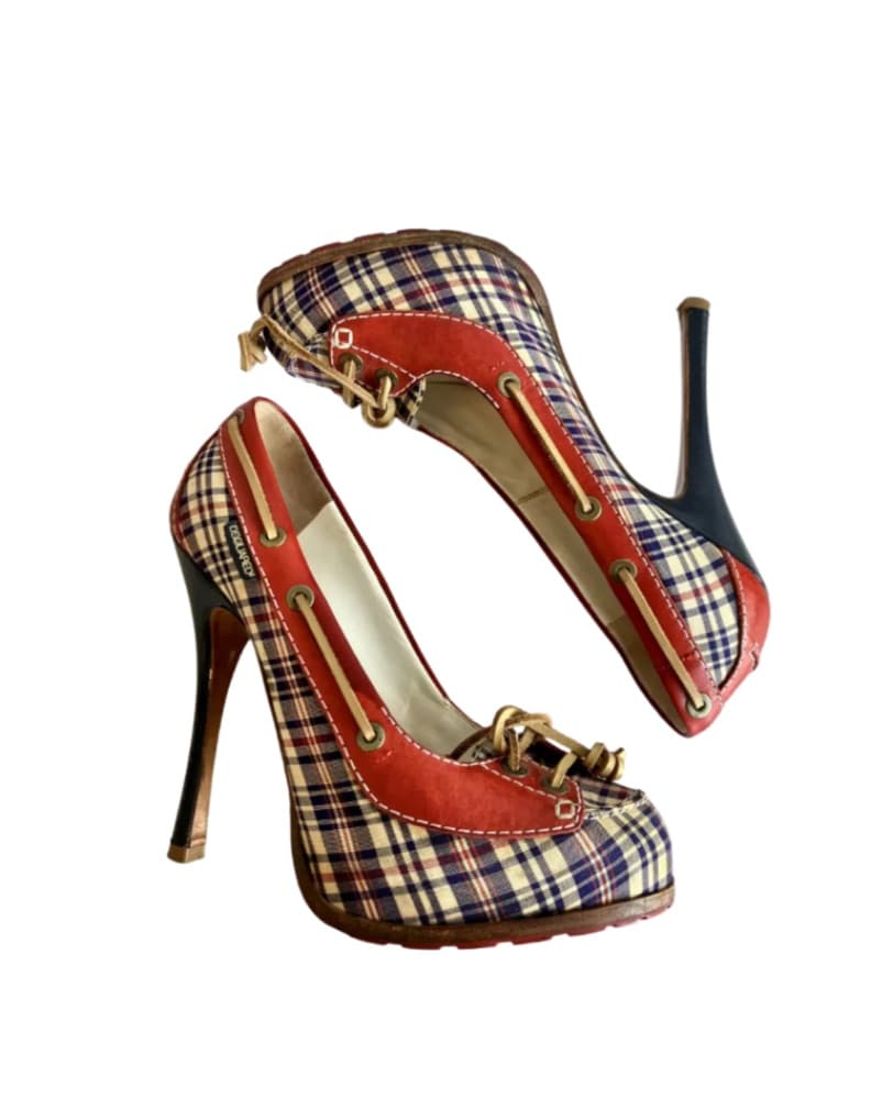 Latto DSquared2 Plaid Heels - Image 2