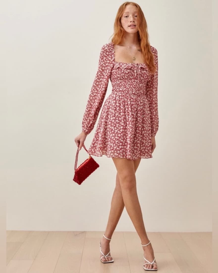 Reformation Smocked Dress - Image 1