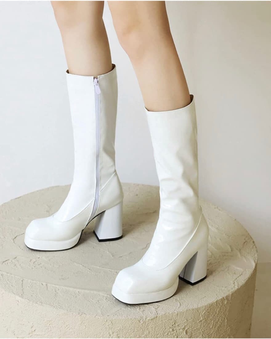 white gogo boots - Image 1