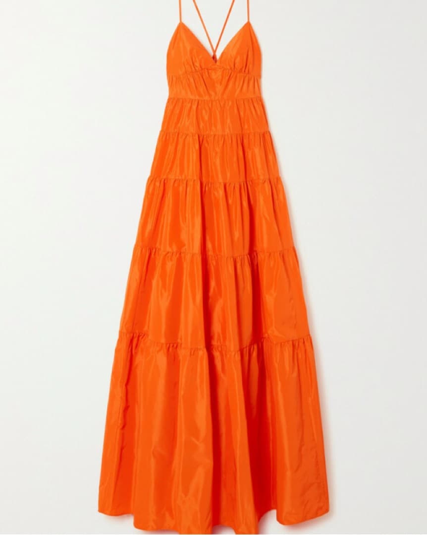 Staud Orange Ripley Gown - Image 3