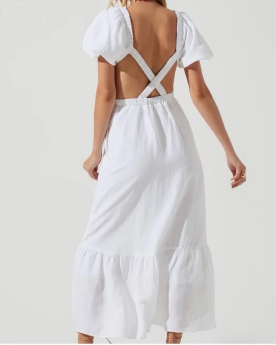 White Midi Dress - Image 2
