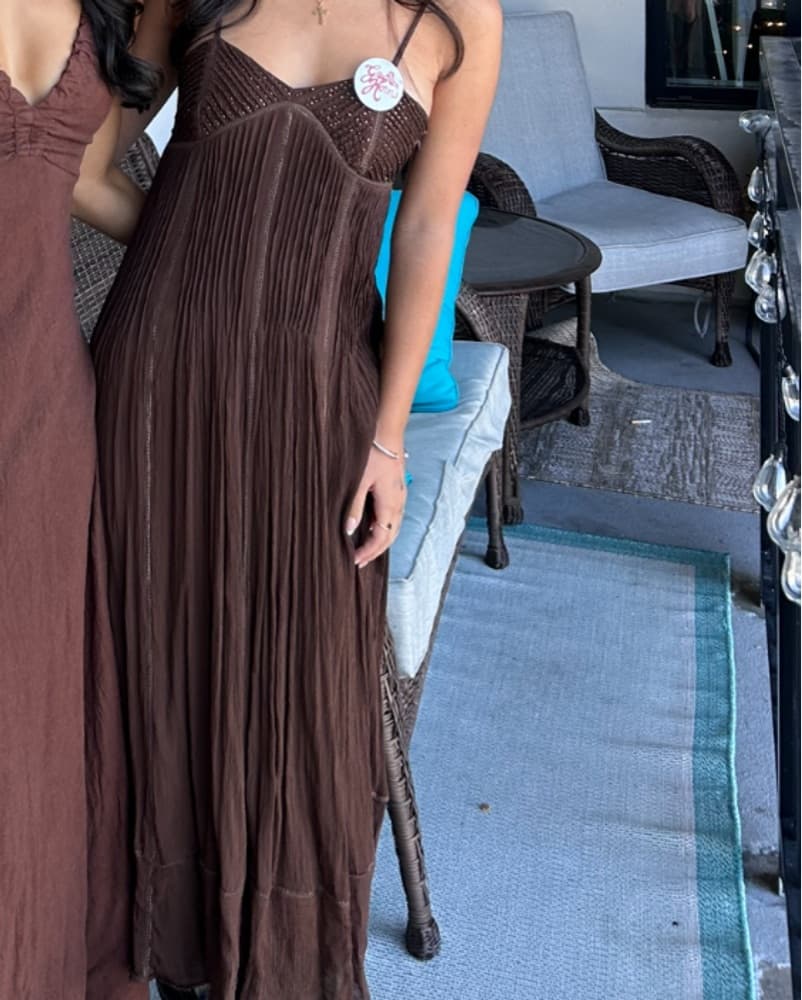 Zara Brown Maxi Dress - Image 1