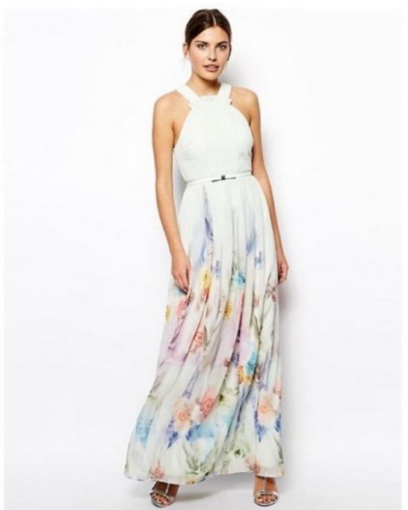 Ted Baker Mint Green Floral Gown - Image 1