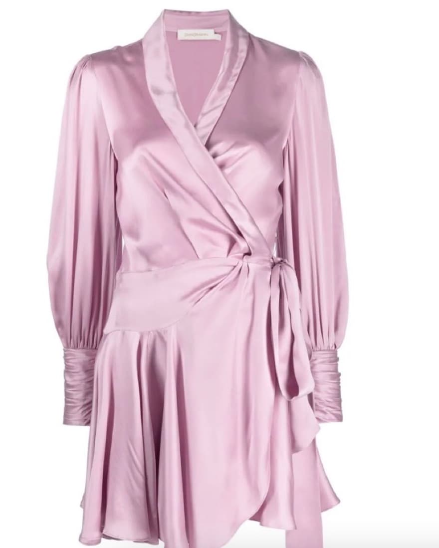 Zimmermann Silk-satin Wrap Dress - Image 1