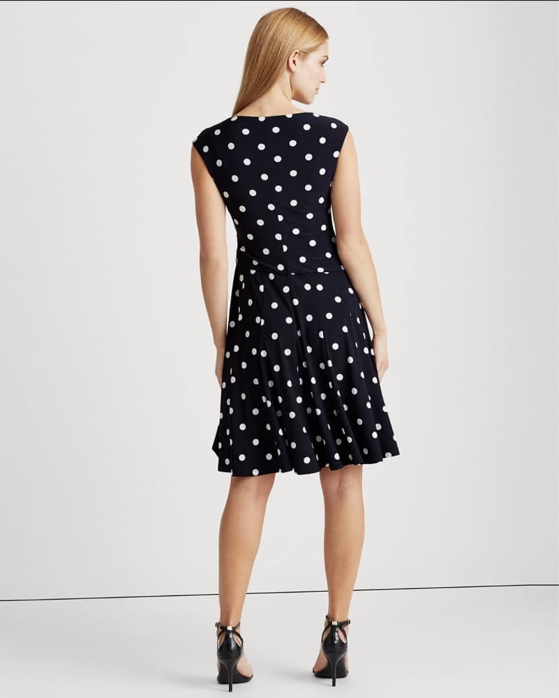 Polka-Dot Jersey Dress - Image 3