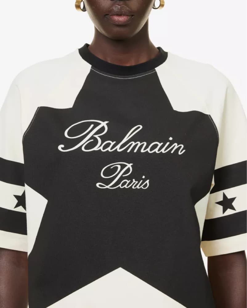 Balmain Paris Signature Stars Tshirt  - Image 5