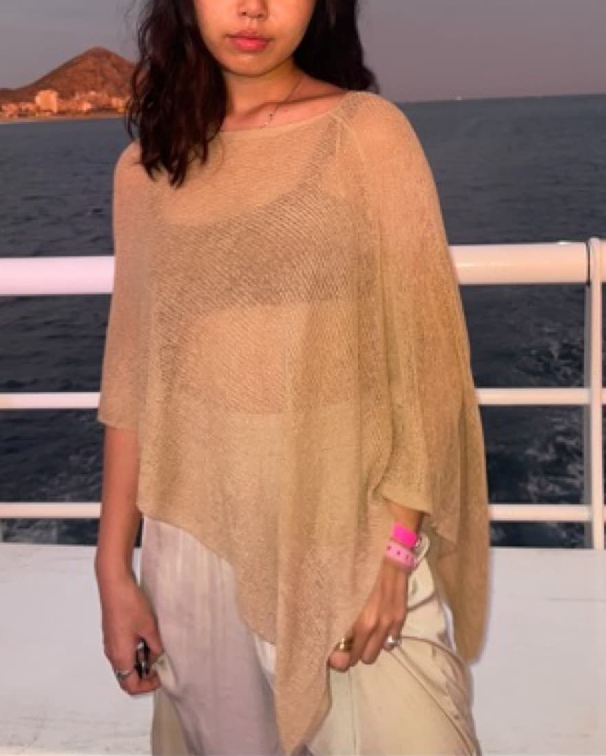 zara fine knit cape top - Image 4