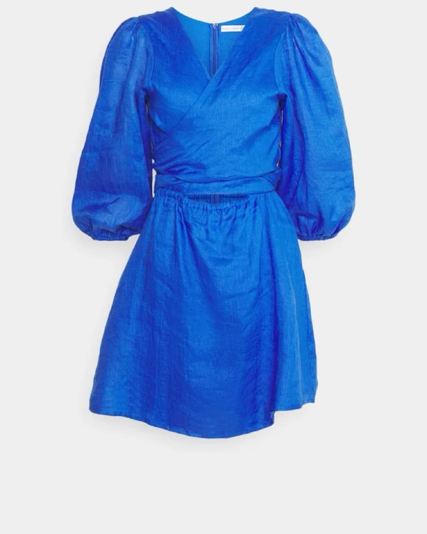 Faithful the Brand Blue Linen Dress - Image 2