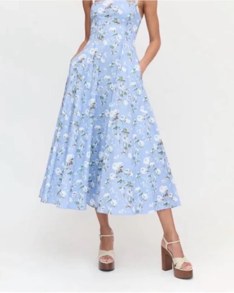 Hillhouse Margot Dress Blue Floral - Image 1