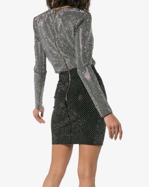 Black And Silver Balmain Dress - Image 5