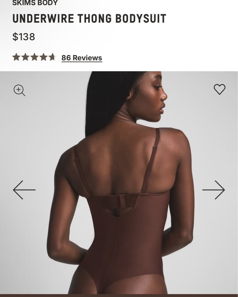 Skims Thong Bodysuit Cocoa  - Image 4