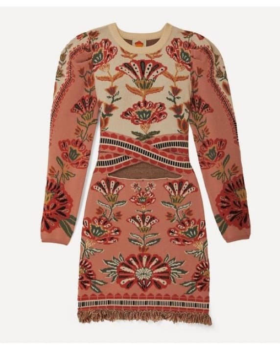 Vibrant Floral Embroidered Mini Dress - Image 1