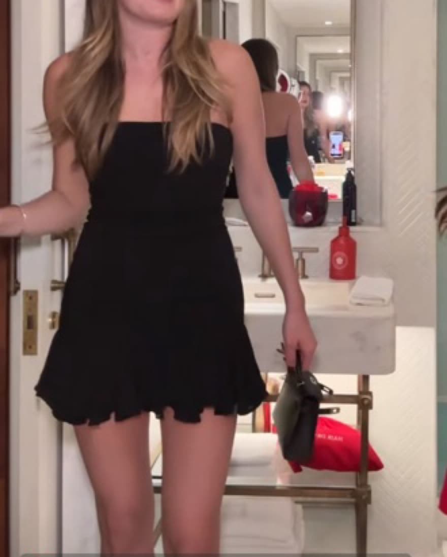 Helsa Cindy Black Strapless Mini Dress  - Image 4