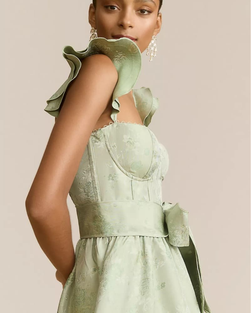 V. Chapman Green Dress - Image 4