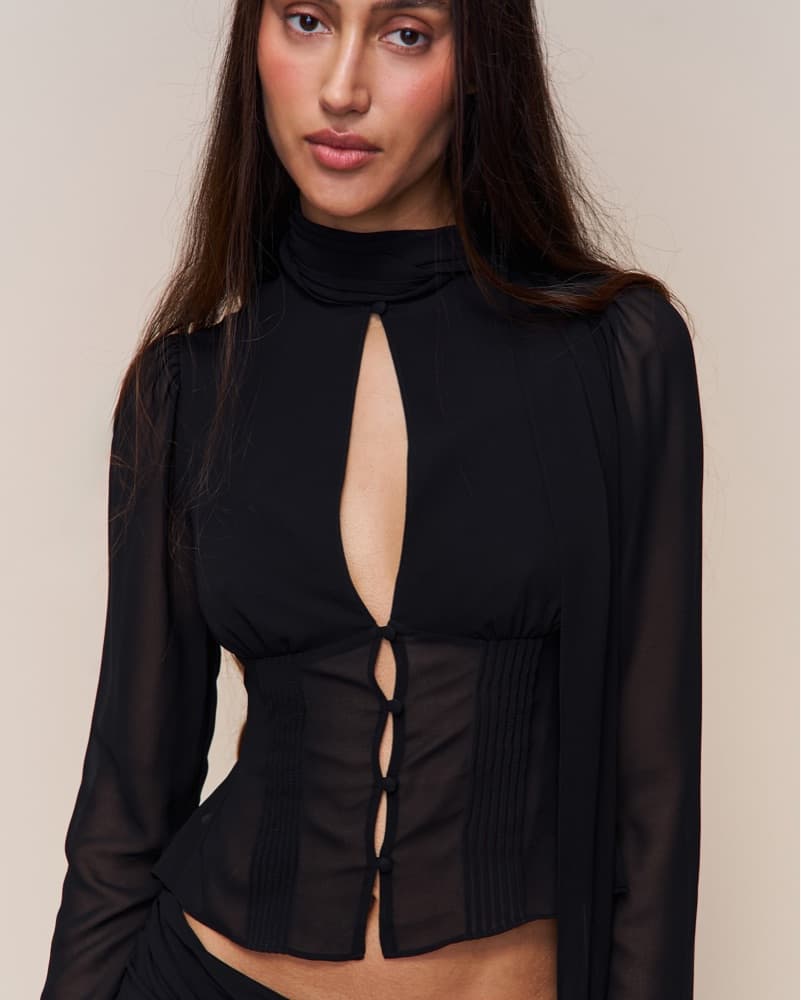 Danielle Guizio Ara Long Sleeve Top - Image 6