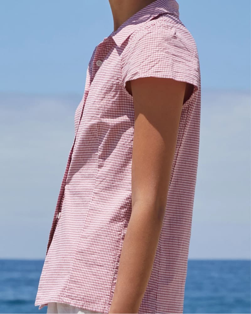 Red Gingham Collared Button Down - Image 4