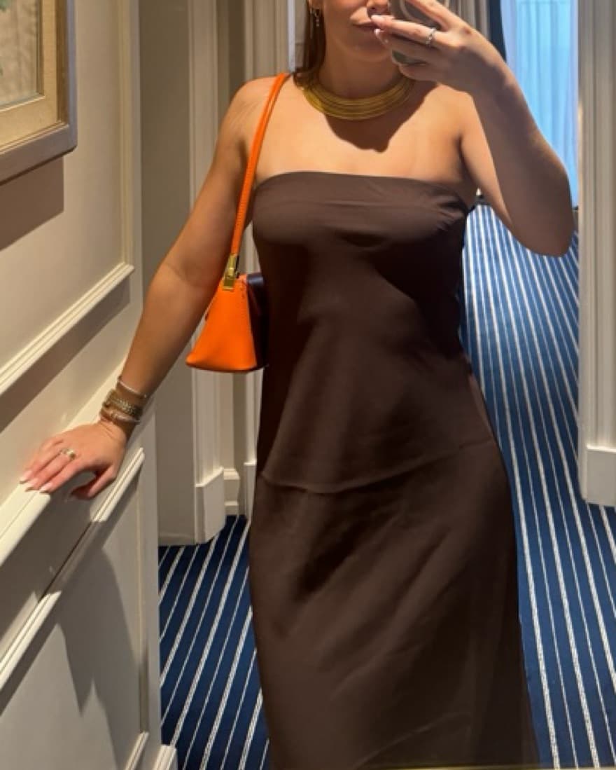 Brown Aritzia Midi Dress - Image 1
