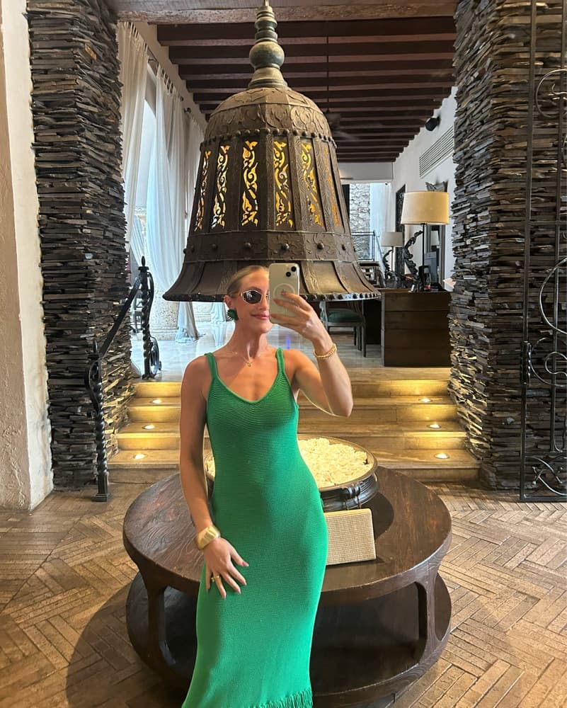 Amur Green Fringe Dress - Image 1