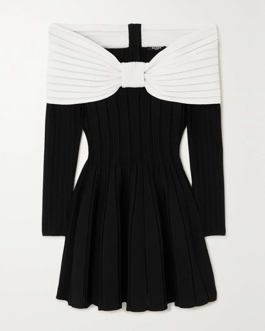 Balmain Off-the-shoulder Mini Dress - Image 1