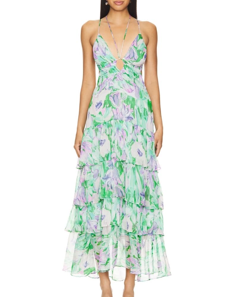 ASTR Revolve Aneria Dress Floral Sz M - Image 1
