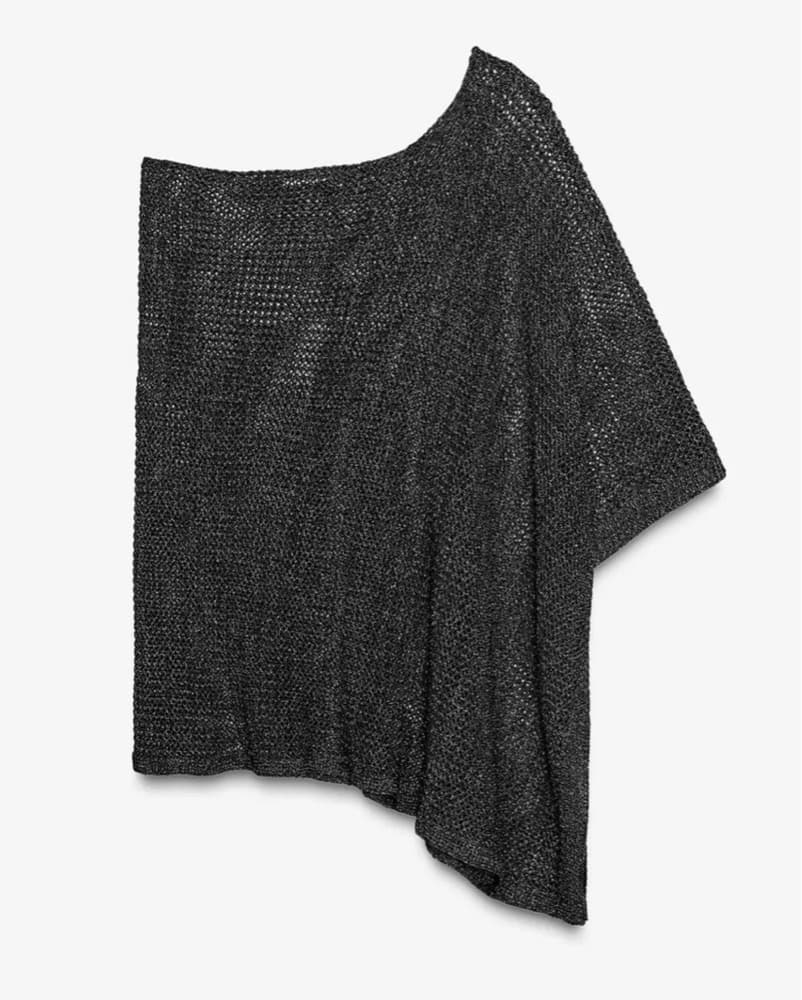 Metallic Thread One Shouler Cape  - Image 3