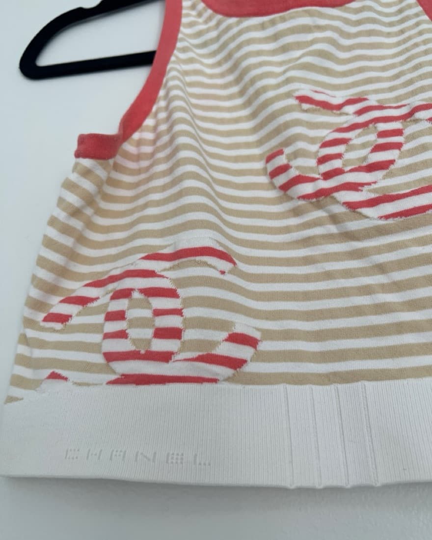 Chanel Logo Cropped Tank - Image 4