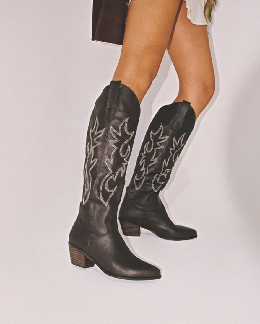 Black Billini Urson Cowboy Boots - Image 2