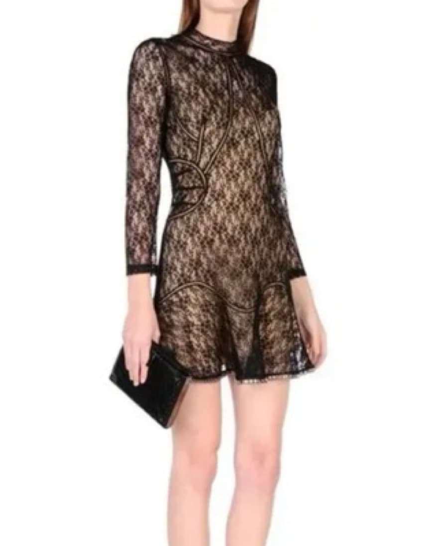 Alexander Wang Black Lace Mini Dress - Image 2