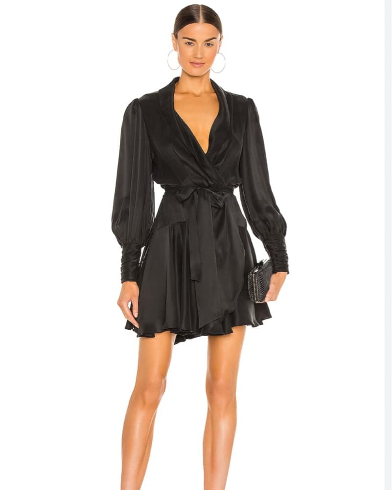 Zimmermann Silk Wrap Navy Dress 2  - Image 1