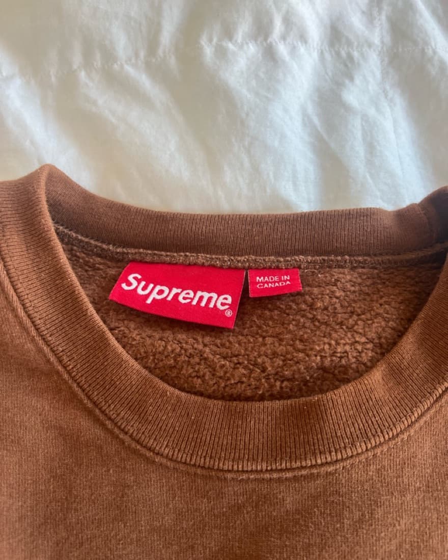 Supreme Brown Embroidered Sweatshirt - Image 3