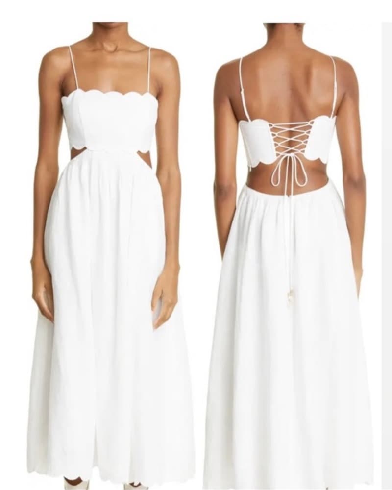 Zimmermann Scalloped Midi Dress - Image 2