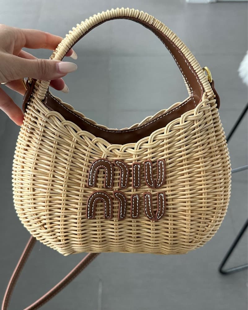 Miu Miu Wicker Bag Dupe - Image 5