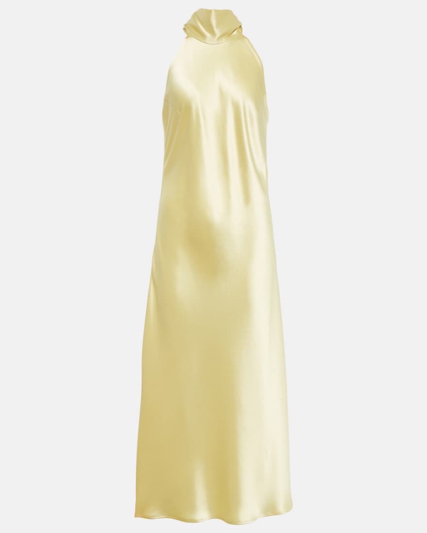 Galvan Yellow Midi Dress - Image 2