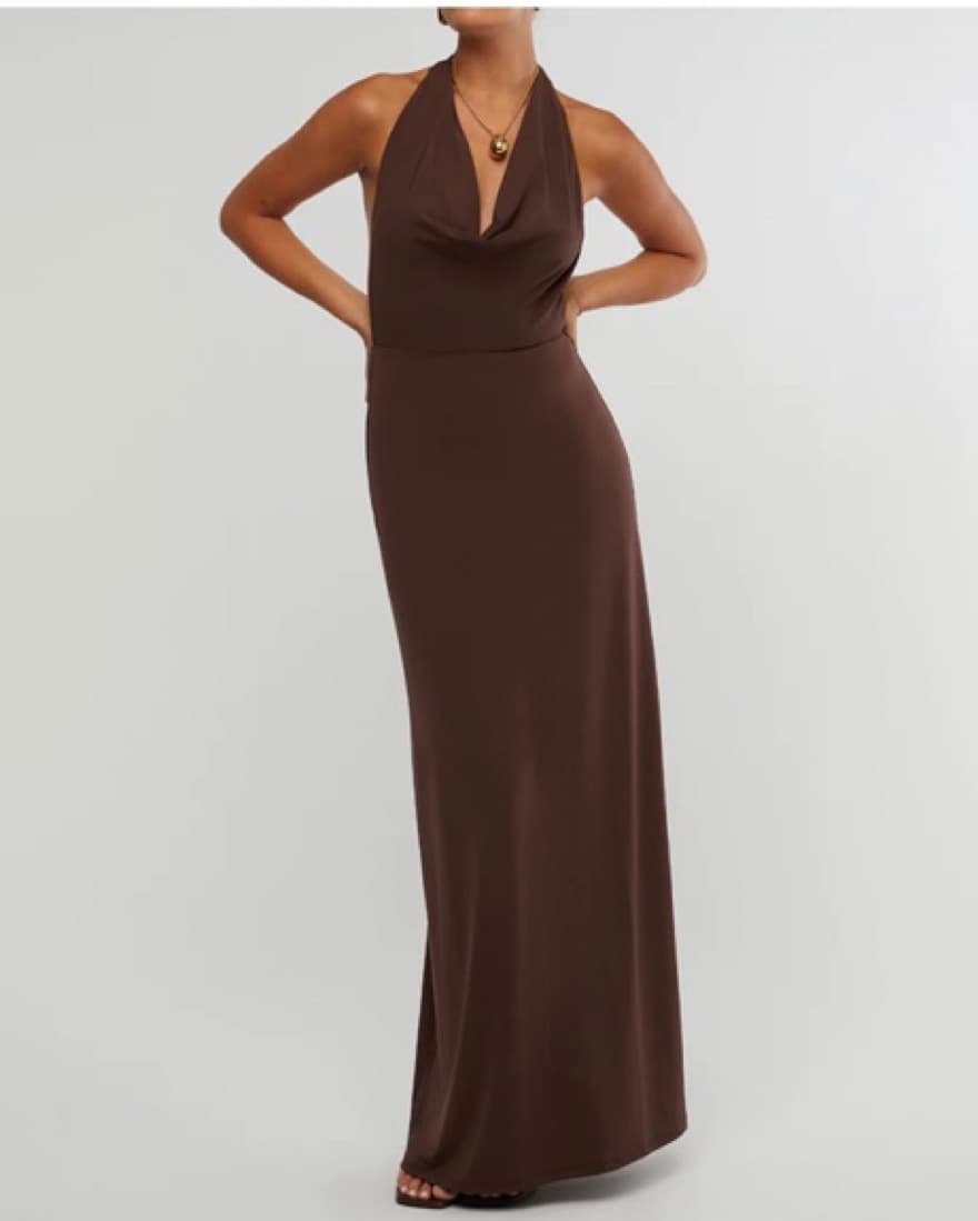 Brown Weworewhat Maxi Dress  - Image 1