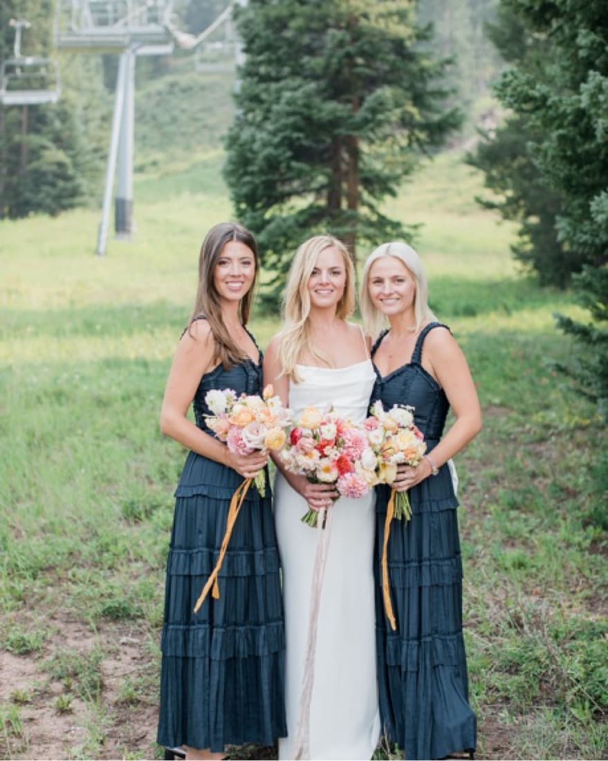 ULLA JOHNSON Navy Blue Tiered Maxi Dress - Image 3